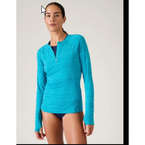 Athleta Pacifica Long Sleeve Top – Dress Blue, Size Small - Picture 1 of 3